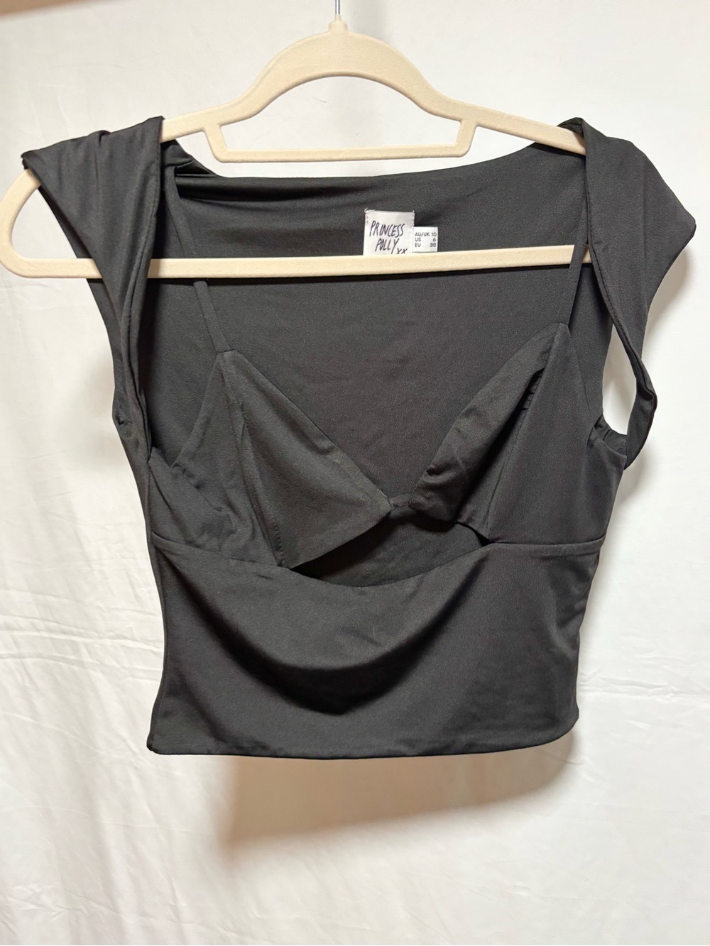 Princess Polly Black Cropped Bustier Tank Top